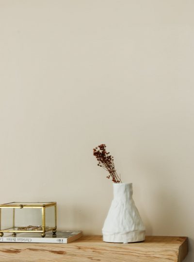 Vase effet froissé blanc mat (Petit)