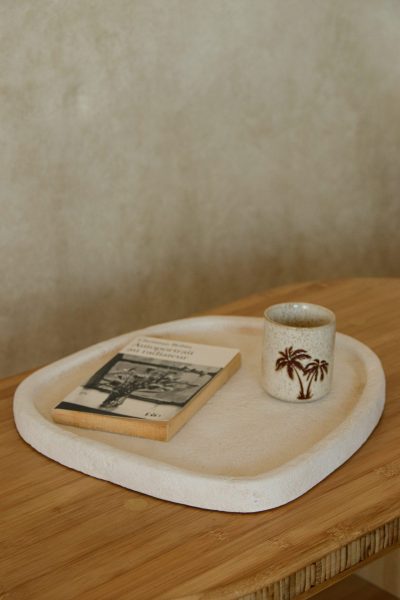 Plateau décoratif texturé forme organique
