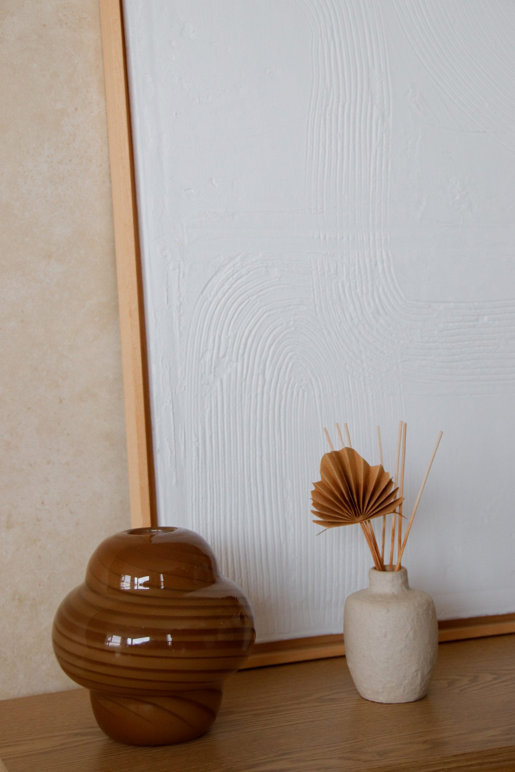 Vase en verre marron Curlie – Image 2