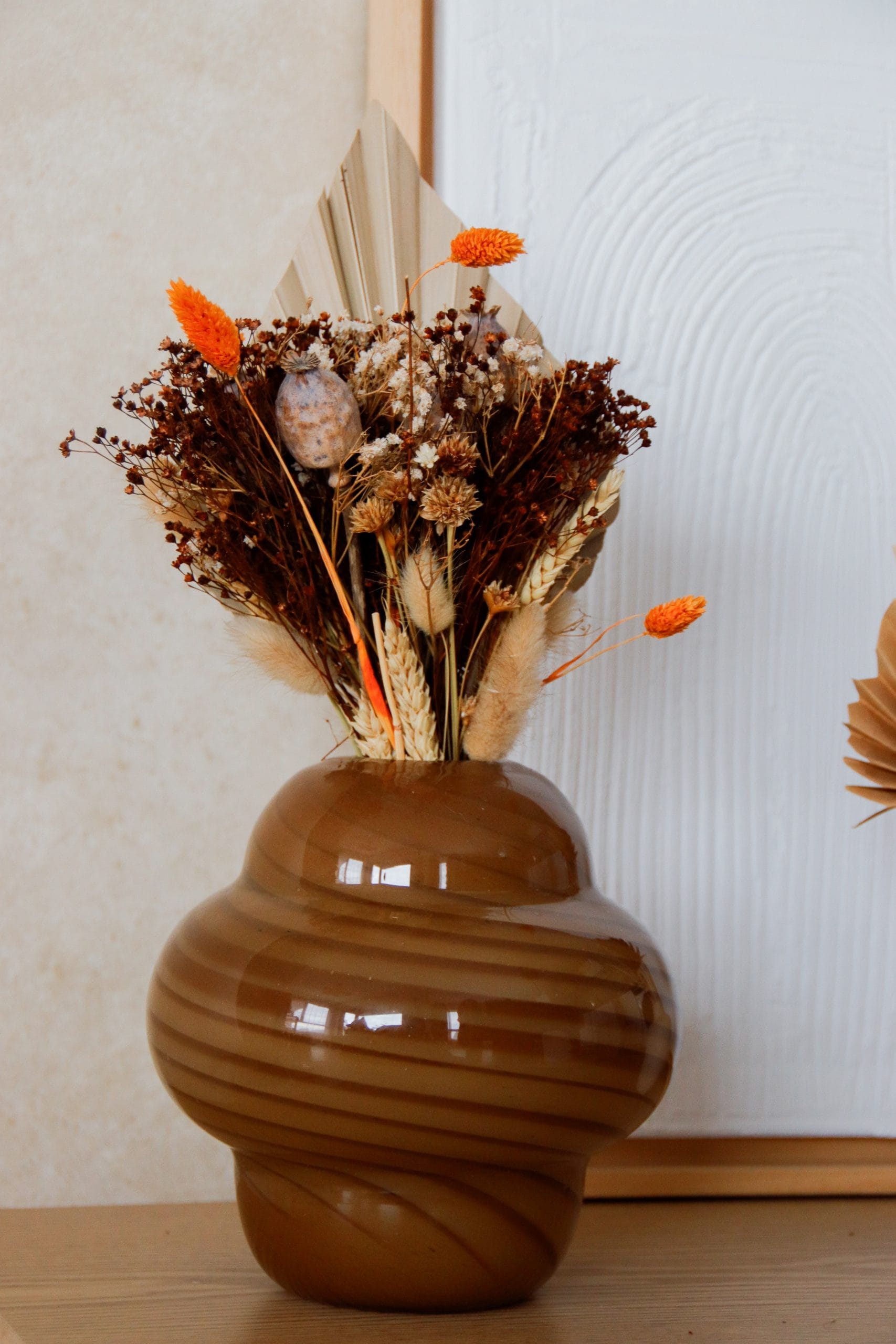 Vase en verre marron Curlie – Image 3