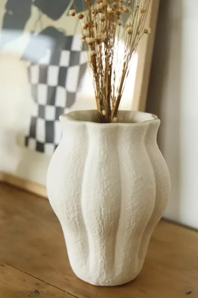 Petit vase en grès cérame émaillé forme organique