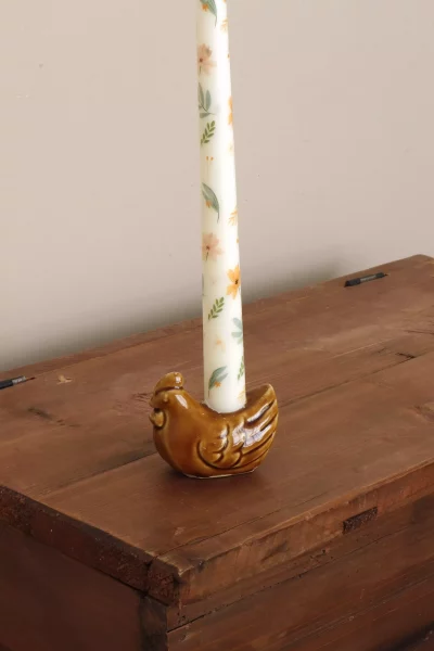 Bougeoir poule marron