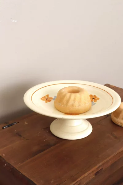 Compotier faïence à fleurs