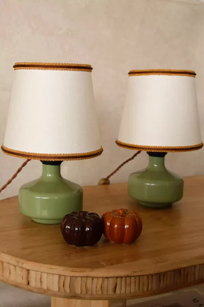 Lot de 2 lampes à poser années 70 en verre